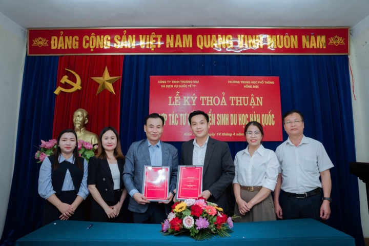 T&T Tiếp Tục Mở Rộng Hợp Tác – Ký Kết Tuyển Sinh Du Học Hàn Quốc Cùng Trường THPT Hồng Đức